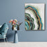 Abstract Landscape Hand Painted Wall Painting (With Outer Floater Frame)
